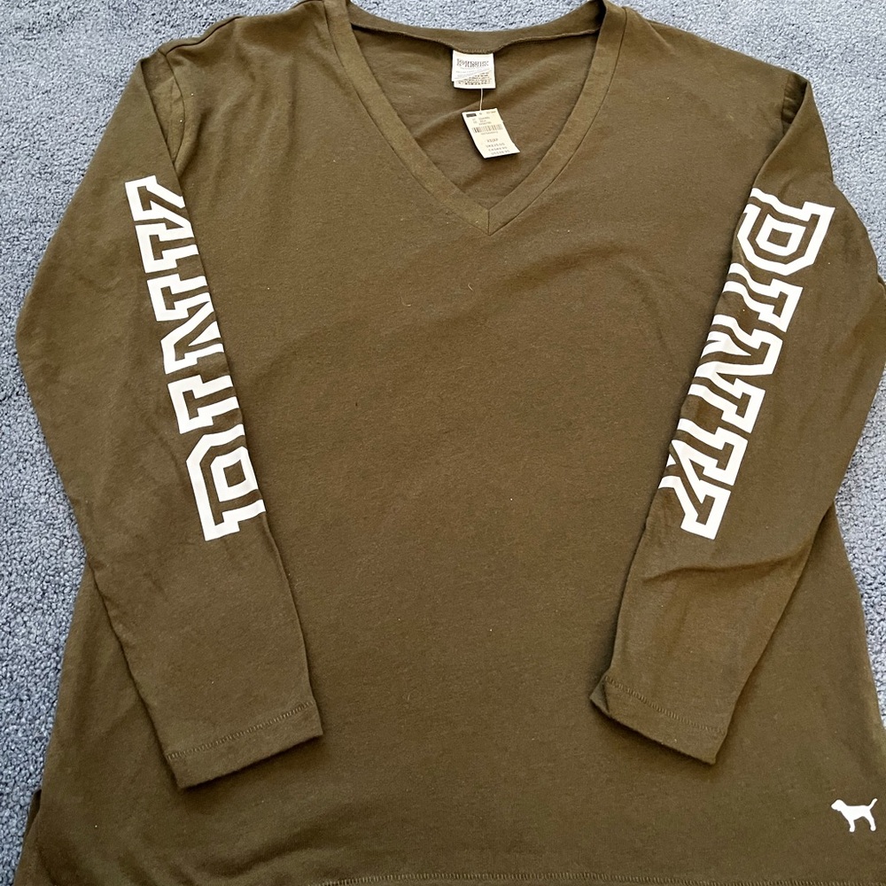 PINK by Victoria's Secret Olive Long Sleeve Tee
